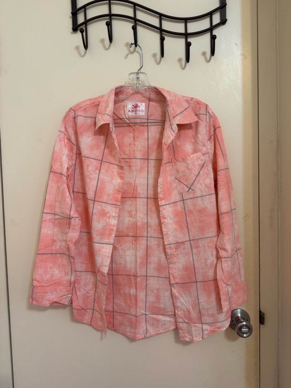 Justice Pink Logo Fabric Label